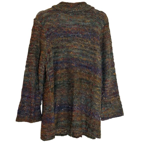 Habitat Clothes To Live In Cardigan Sweater Marled Confetti Gray L bv - Picture 5 of 8